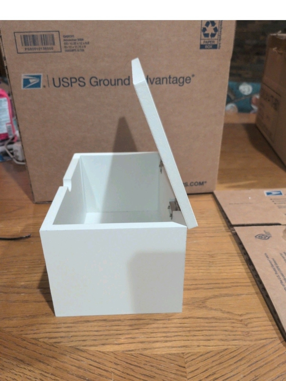 Dryer Sheets Laundry Room Box - White Decorative Storage - Picture 3 of 6